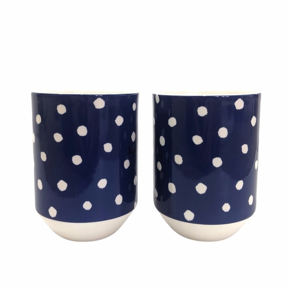 Kate Spade Lenox Blue Primrose Cobalt Drive Dot Print Mug - Picture 4 of 6